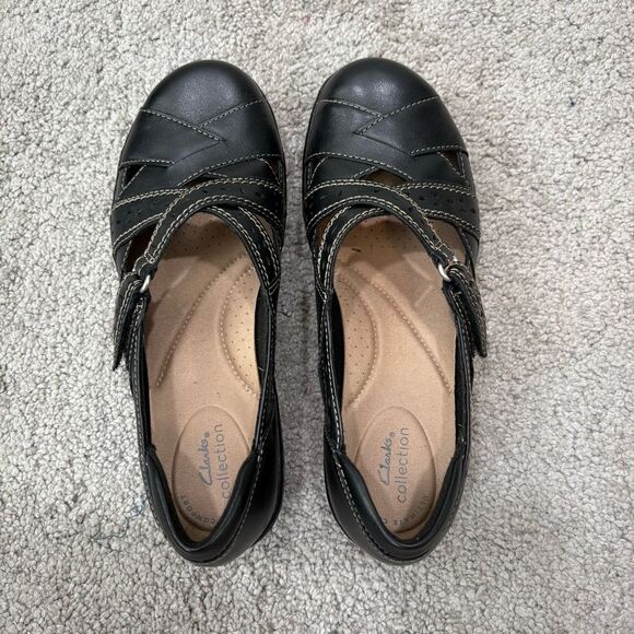 NEW Clarks Ashland Spin Q Black Size 7 WIDE - Picture 2 of 12